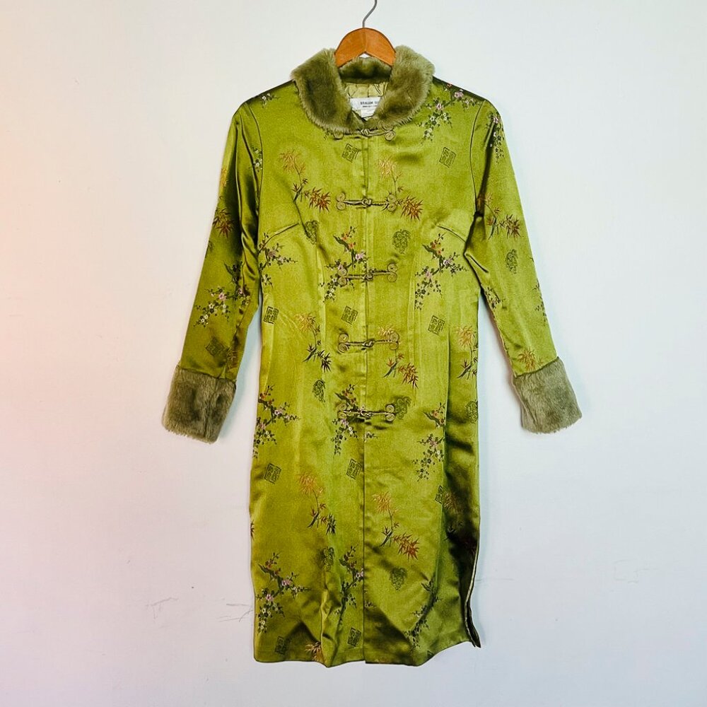 Chinese long coat Vintage Rare silk